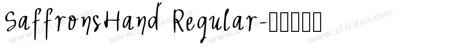 SaffronsHand Regular字体转换